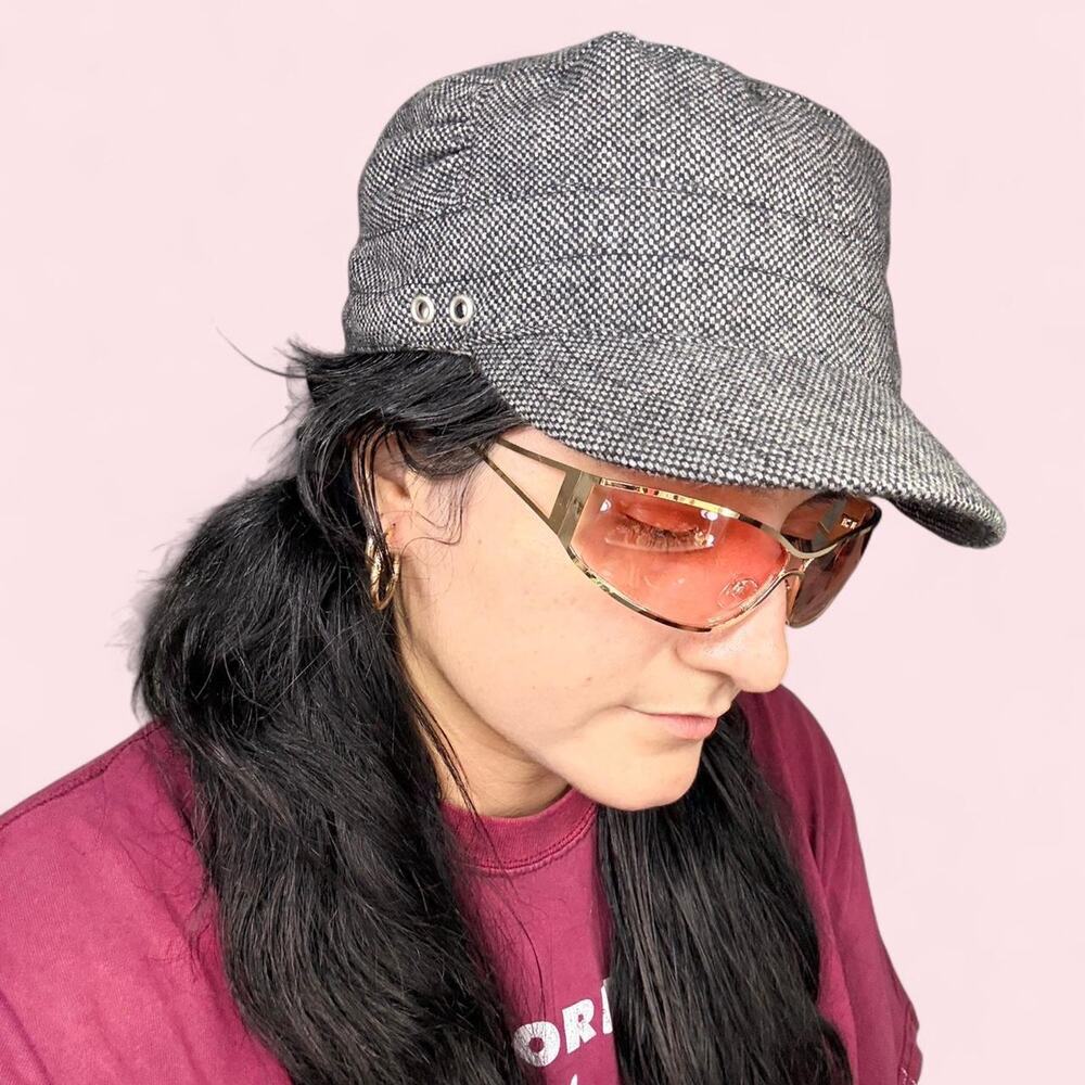 Route 66 hat Y2k houndstooth cadet cap